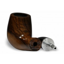 Cachimbo Bertoldi Elite Prateado Encerado – Chifre Natural (Filtro Permanente)